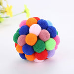 Colorful Handmade Bouncy Ball Interactive Cat Toy