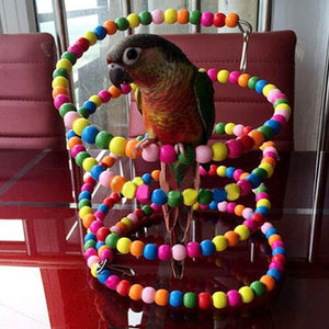 Multicolor Beads Birds Cage Toys