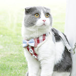 Cat Collar Adjustable Harness Leash British Style